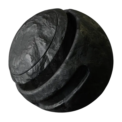 Black Chiseled Stone