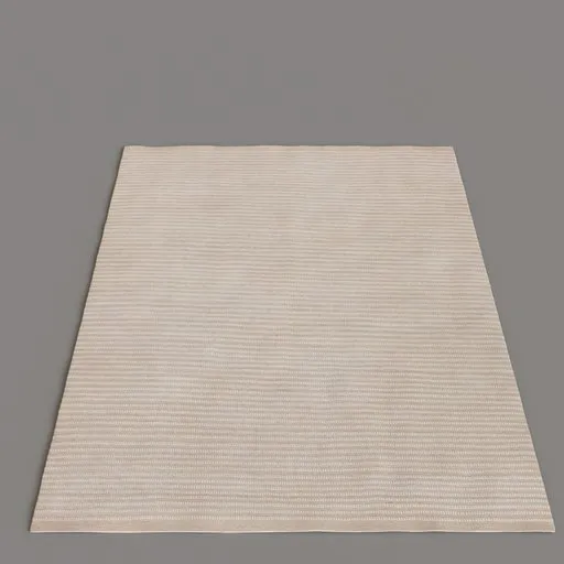 Detailed 3D model of a textured beige carpet with striped pattern, compatible with Blender for rendering and animation.