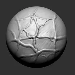 3D sculpting brush for Blender creating detailed creature skin veins and textures on models.