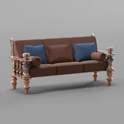 Solid wooden sofa