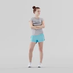 Girl in sportswear standing