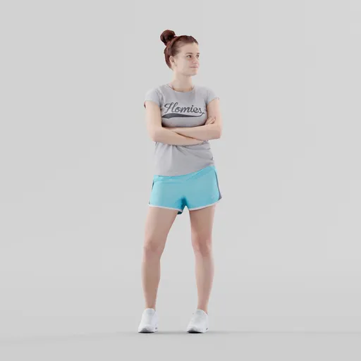 Girl in sportswear standing