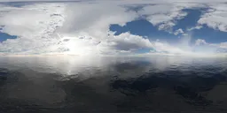 Puffy Clouds Day at Ocean