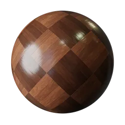 Procedural polished parquet wood