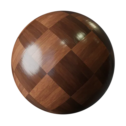 Procedural polished parquet wood