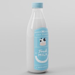 Organic Fresh Milk Bottle 1L