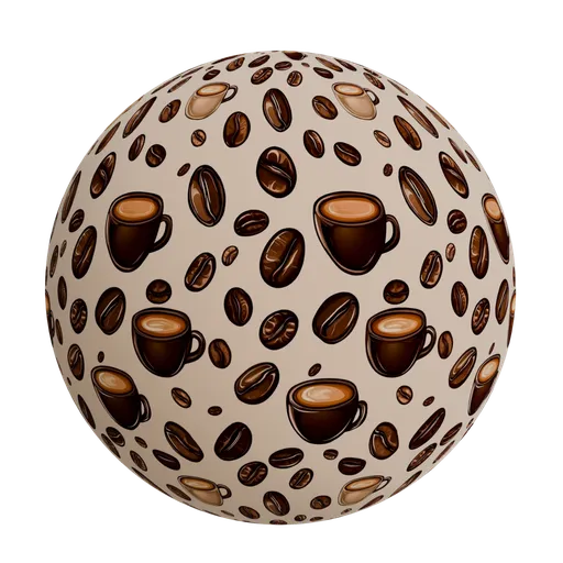 Cartonish coffee beans wallpaper