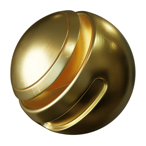 18K Scratched Gold Realistic