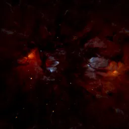 Volumetric Dark Red Nebula Deep Space