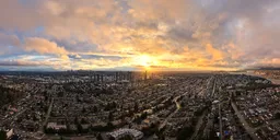 Sunset Clouds Golden City