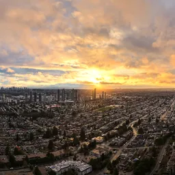 Sunset Clouds Golden City