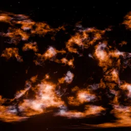 Outer Space-Orange Nebula