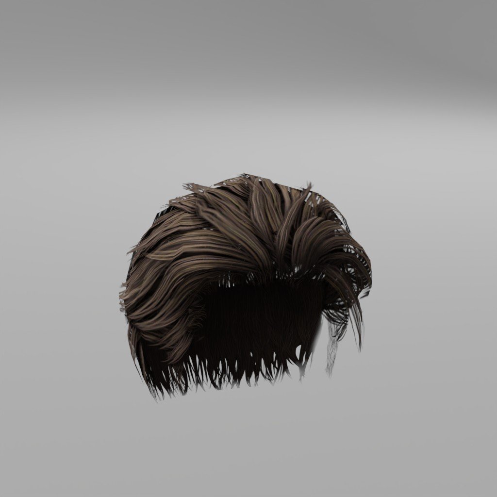 Man Hair 02 | Humanoid Characters models | BlenderKit