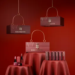 Lipstick with box creative mockup