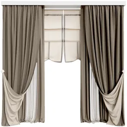 MI Silk And Cotton Curtain Set