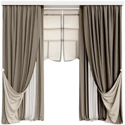 MI Silk And Cotton Curtain Set