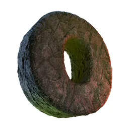 O Letter of Alphabet Stone Carved