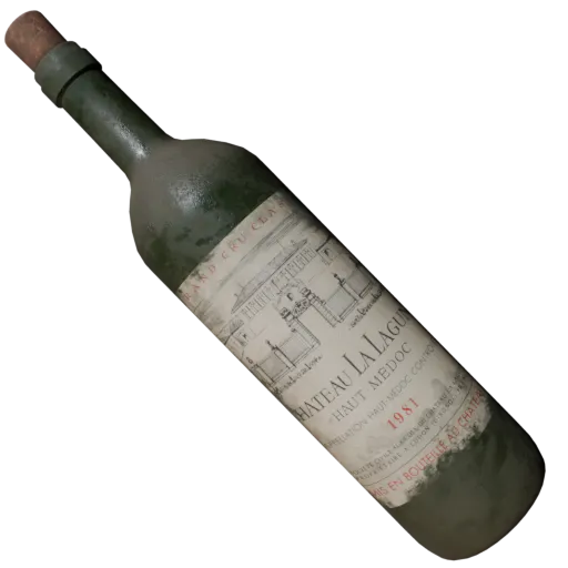 3D Vintage Wine Bottle Model
