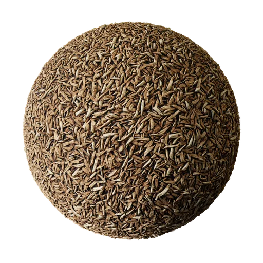 Highly detailed PBR wood chips texture for realistic Blender 3D landscaping projects.