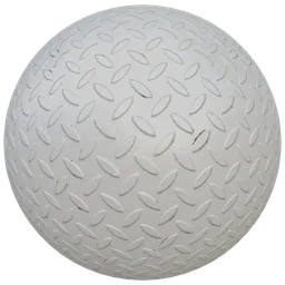 High-quality PBR aluminium treadplate texture for 3D rendering in Blender and other software, with naturalistic shine and detail.