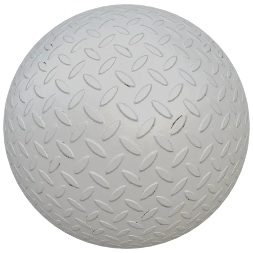 High-quality PBR aluminium treadplate texture for 3D rendering in Blender and other software, with naturalistic shine and detail.