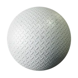 High-quality PBR aluminium treadplate texture for 3D rendering in Blender and other software, with naturalistic shine and detail.