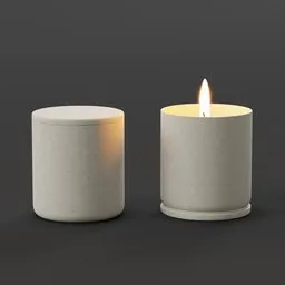 Concrete Candle Set
