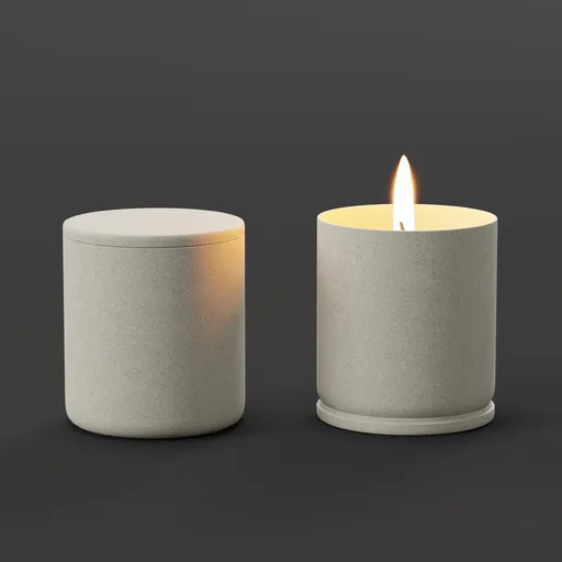 Concrete Candle Set