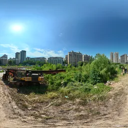 Abandoned construction crane