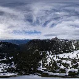 Winter Landscape Cloudy Sky