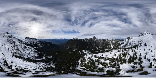 Winter Landscape Cloudy Sky