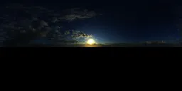 cloudy sky with low sun