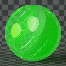 Pure glass with ruby emission