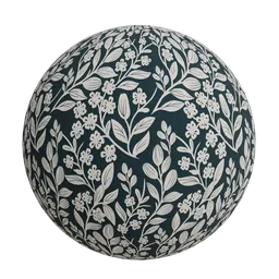 Botanical floral wallpaper