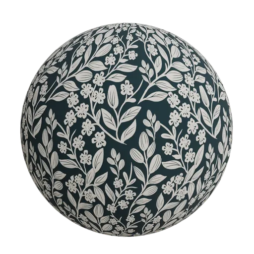 Botanical floral wallpaper