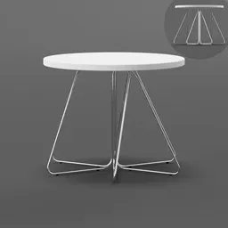 Minimalist White Round Table