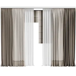 MI Silk And Cotton Curtain Set