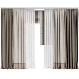 MI Silk And Cotton Curtain Set