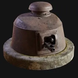FT-17 Buried Tank Turret Rusty