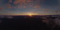 Aerial Mountain Twilight Sunrise