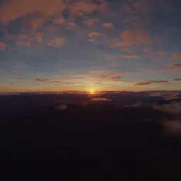 Aerial Mountain Twilight Sunrise