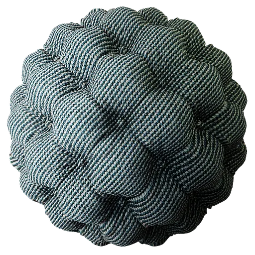 Fabric Deep Buttoning Pattern Blue