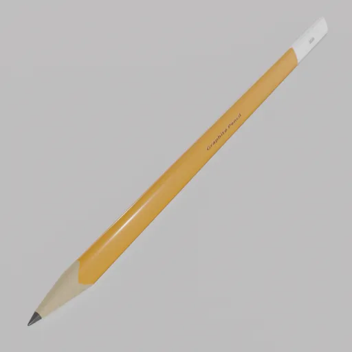Highly detailed 3D model of a triangular HB pencil with realistic textures for Blender artists.