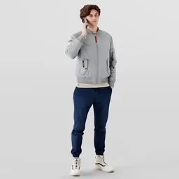 Young Tall Guy Talking by Phone