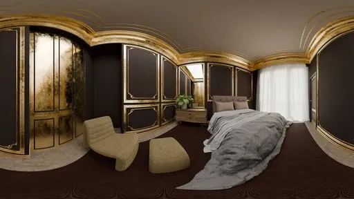 Royal Black Gold Bedroom