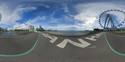 Daytime seaside bridge HDR