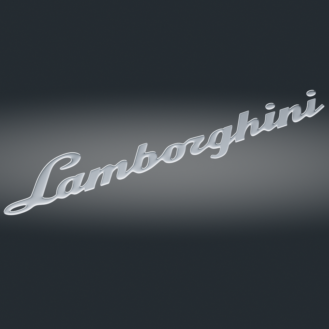 3D Lamborghini Text Logo | FREE Vehicle Parts models | BlenderKit