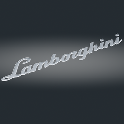BlenderKit: Download the FREE 3D Lamborghini Text Logo model