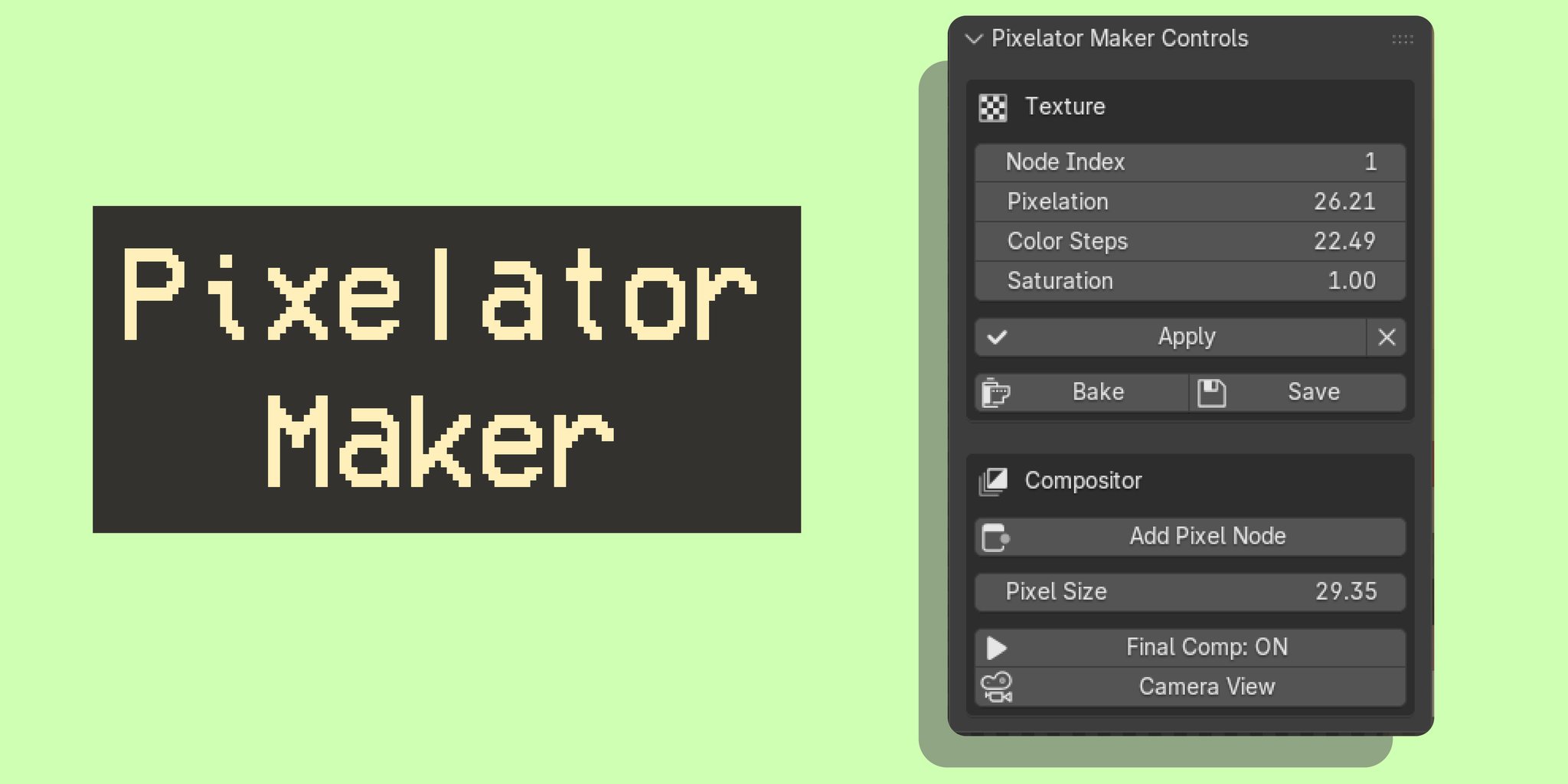 Pixelator Maker | 3D View add-ons | Blendkit