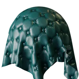 Tufted Teal Leather